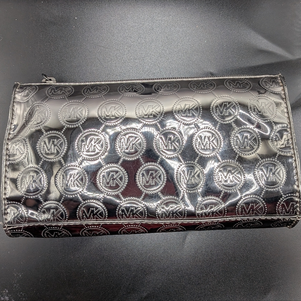 Michael Kors Silver Cosmetic Bag